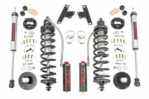 Rough Country - 31014 | Rough Country 5 Inch Coilover Conversion Upgrade Kit For Ram 2500 4WD | 2014-2022 | Front, Vertex Coilovers, V2 Shocks