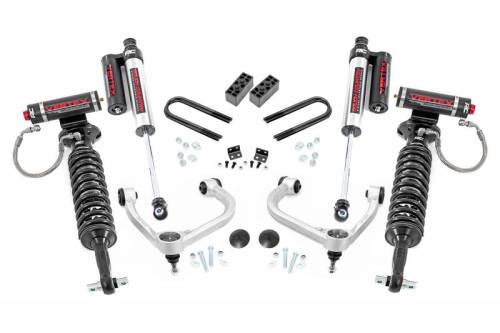 Rough Country - 41450 | Rough Country 3 Inch Lift Kit For Ford F-150 4WD | 2021-2024 | Front Vertex Coilovers, Rear Vertex Shocks