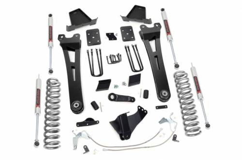 Rough Country - 54040 | Rough Country 6 Inch Lift Kit For Ford F-250 Super Duty | 2011-2014 | Diesel, Rear Factory Overloads, M1 Shocks