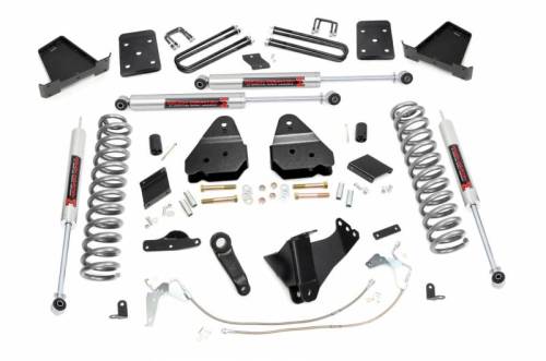Rough Country - 56440 | Rough Country 6 Inch Lift Kit For Ford F-250 Super Duty 4WD | 2011-2014 | Diesel, Rear Factory Overloads, M1 Shocks