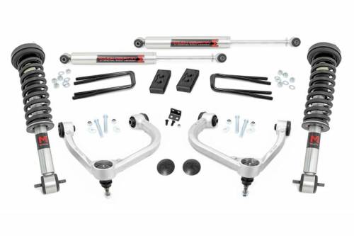 Rough Country - 57740 | Rough Country 3 Inch Lift Kit For Ford F-150 4WD | 2021-2023 | M1 Struts, M1 Shocks
