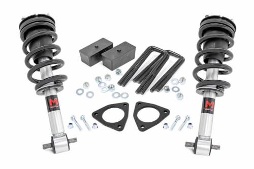 Rough Country - 1340 | Rough Country 2.5 Inch Leveling Lift Kit For Chevrolet Silverado / GMC Sierra 1500 | 2007-2018 | M1 Monotube Struts