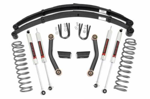 Rough Country - 63041 | Rough Country 3 Inch Suspension Lift Kit with M1 Monotube N3 Shocks Rear Leafs (1984-2001 Cherokee XJ 2WD/4WD)