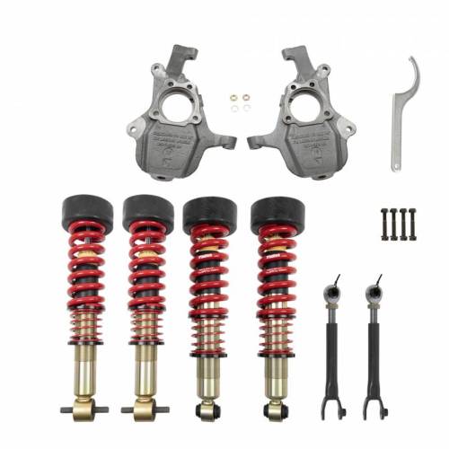 Belltech - 1034SPC | Belltech 2 to 3.5 Inch Front / 1 to 4.5 Inch Rear Complete Lowering Kit with Street Performance Coilovers (2021-2023 Suburban, Yukon XL 2WD/4WD)
