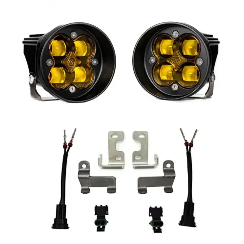 Baja Designs - 447642 | Baja Designs Squadron-R SAE Pocket Kit Fog Lights For Toyota 4Runner / Tacoma / Tundra | 2012-2022 | Pair, Amber