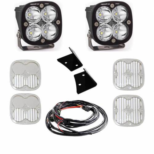 Baja Designs - 447797 | Baja Designs Squadron Pro A-Pillar LED Light Pod Kit For Jeep Wrangler JK | 2007-2018