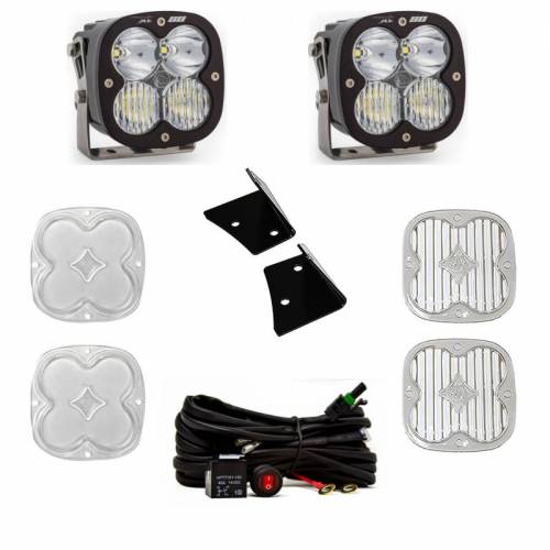 Baja Designs - 447800 | Baja Designs XL80 A-Pillar LED Light Pod Kit For Jeep Wrangler JK | 2007-2018 | Driving/Combo Light Pattern, Clear
