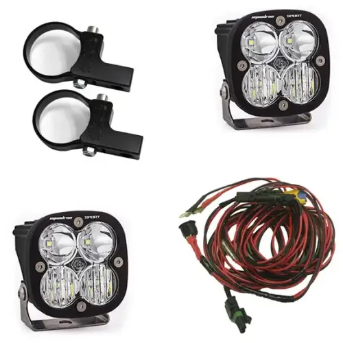Baja Designs - 557104 | Baja Designs Squadron Sport Horizontal Mount LED Light Pod Kit PowerSports UTV/ATV | Driving/Combo Light Pattern, 1.75 Inch Mount, Clear, Universal