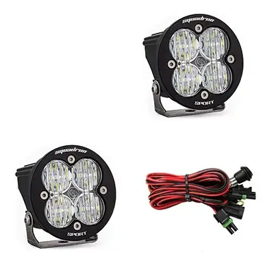 Baja Designs - 587805 | Baja Designs Squadron-R Sport Black Auxiliary LED Light Pod | Pair, Wide Cornering Light Pattern, Clear, Universal