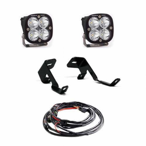 Baja Designs - 447680 | Baja Designs Squadron High Speed Sport A-Pillar LED Light Pod Kit For Ford F1-50 Raptor | 2017-2021 | Spot Light Pattern, Clear