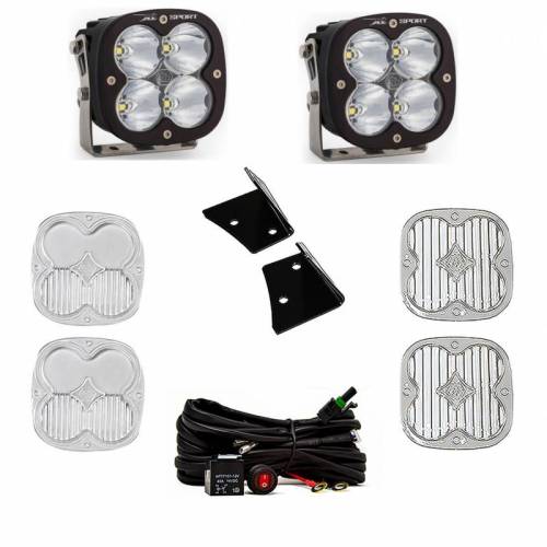 Baja Designs - 447798 | Baja Designs XL Sport A-Pillar LED Light Pod Kit For Jeep Wrangler JK | 2007-2018 | Spot Light Pattern, Clear