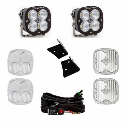 Baja Designs - 447799 | Baja Designs XL Pro A-Pillar LED Light Pod Kit For Jeep Wrangler JK | 2007-2018 | Spot Light Pattern, Clear