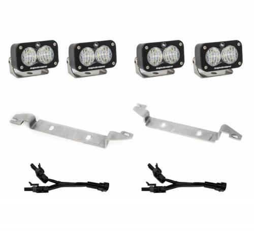 Baja Designs - 448080 | Baja Designs S2 Sport Auxiliary LED Light Pod For Toyota Tundra | 2022-2023 | Dual Pair, Wide Cornering Light Pattern, Clear