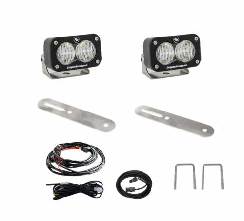 Baja Designs - 448082 | Baja Designs S2 Sport Auxiliary LED Light Pod For Toyota Tundra | 2022-2023 | Pair, Wide Cornering Light Pattern, Clear, Universal