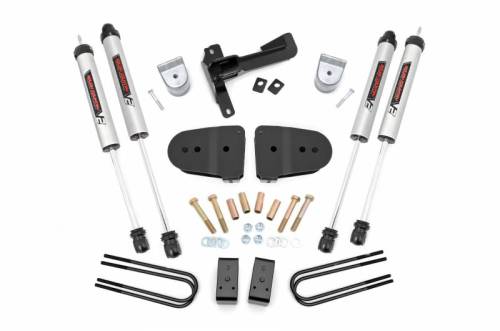 Rough Country - 43470 | Rough Country 3 Inch Suspension Lift Kit with V2 Monotube Shocks (2023-2024 F250 Super Duty 4WD)