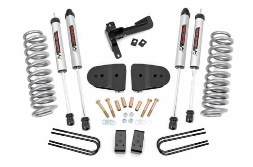 Rough Country - 43670 | Rough Country 3 Inch Suspension Lift Kit With V2 Monotube Shocks (2023-2024 F250 Super Duty 4WD | Diesel Engine)