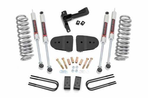 Rough Country - 43640 | Rough Country 3 Inch Suspension Lift Kit With M1 Monotube Shocks (2023-2024 F250 Super Duty 4WD | Diesel Engine)