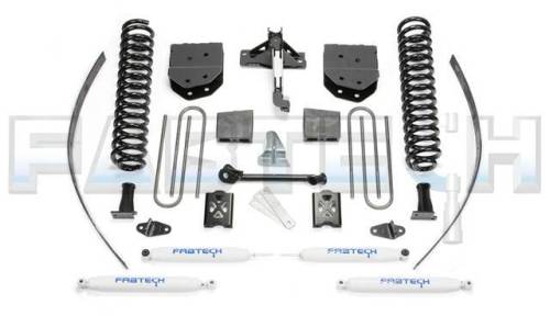 Fabtech Motorsports - 2005-2007 Ford F250 4WD with out Factory Overload 8 Inch Basic System with Performance Shocks