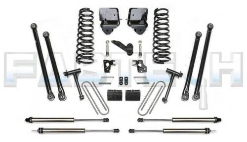 Fabtech Motorsports - 2006-2007 Dodge 2500 4WD with 5.9L Diesel & Auto 6 Inch Longarm Kit with Coils & Black Dirt logic Shocks