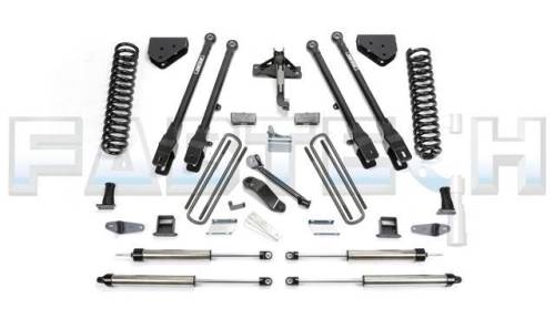 Fabtech Motorsports - 2008-2010 Ford F350 4WD 10 Inch 4 Link System with Coils & Black Dirt logic Shocks