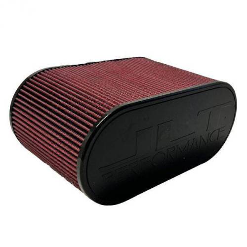 S&B Filters - SBAFO412-R | S&B Filters Air Filter 4x12 Inch Oval with Hole Red Oil