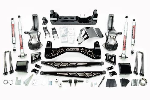McGaughys Suspension Parts - 50797 | mcGaughys 7 to 9 inch Premium Black Stainless Steel Lift Kit 2019-2025 GM Truck 1500 4WD