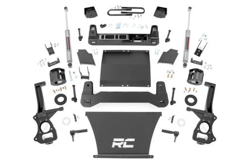 Rough Country - 26631 | Rough Country 6 Inch Lift Kit For GMC Sierra 1500 2/4WD | 2019-2024 | 4.3L, 5.3L, 6.2L Engine; Factory Mono-leaf Spring, Strut Spacers With Rear N3 Shocks