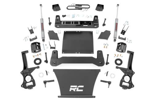 Rough Country - 26631 | Rough Country 6 Inch Lift Kit Struts Spacers / N3 Rear Shocks (2019-2024 Sierra 1500 2WD/4WD | 4.3L, 5.3L, 6.2L Gas Engine | Mono Leaf Springs)