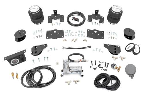 Rough Country - 100324C | Rough Country Air Spring Kit For Ram 1500 / 1500 Classic 4WD | 2009-2023 | For Model With 4" Lift, Includes Onboard Air Compressor