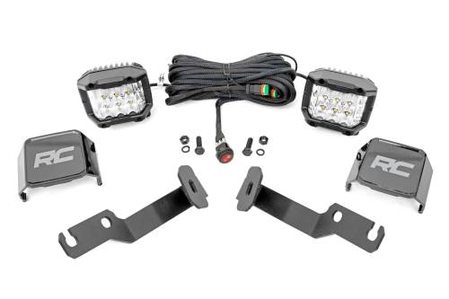Rough Country - 71091 | Rough Country LED Ditch Light Kit For Toyota Tacoma | 2005-2015 | 3 Inch Osram Wide Angle Series