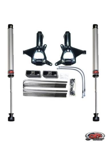 CST Suspension - CSK-G1-2 | CST Suspension 3.5 to 5.5 Inch Spindle Stage 2 Suspension System (2007-2018 Silverado, Sierra 1500 2WD | OE Cast Steel Control Arms)