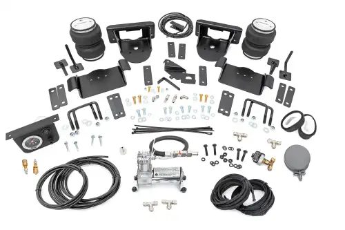 Rough Country - 10009C | Rough Country Air Spring Kit For Ford F-150 4WD | 2021-2023 | With Onboard Air Compressor
