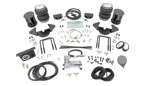Rough Country - 10011C | Rough Country Rear Air Spring Kit | Rear Range Stock | With Onboard Air Compressor (2019-2025 Silverado, Sierra 1500 2WD/4WD)