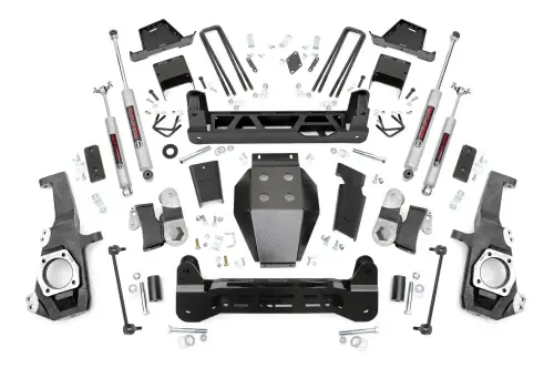 Rough Country - 10130A | Rough Country 7 Inch Lift Kit Premium N3 Shocks (2020-2024 Silverado, Sierra 2500 HD 4WD)
