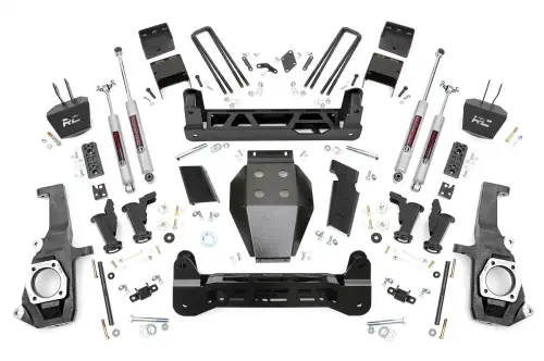 Rough Country - 10430 | 7.5in GM Torsion Bar Drop Suspension Lift Kit (11-19 2500HD/3500HD)