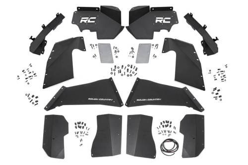 Rough Country - 10511V | Jeep Front & Rear Inner Fenders Set | Vertex Shocks (07-18 Wrangler JK)