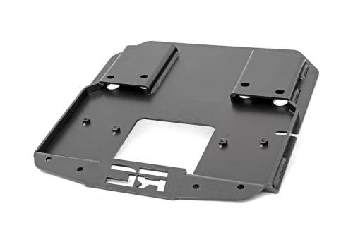 Rough Country - 10526 | Rough Country Tire Carrier Relocation Plate For Jeep Wrangler JL (2018-2023) / Wrangler 4xe (2021-2023) | With Rear Proximity Sensors