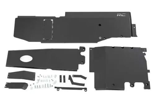Rough Country - 10608 | Jeep Engine + Transfer Case Skid Plate System (18-19 JL Unlimited | 3.6L)