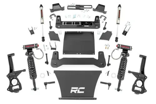 Rough Country - 22957 | Rough Country 6 Inch Lift Kit Vertex Coilovers / V2 Rear Shocks (2019-2024 Sierra 1500 2WD/4WD | 4.3L, 5.3L, 6.2L Gas Engine | Multi Leaf Springs)