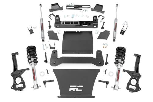 Rough Country - 22932 | Rough Country 6 Inch Lift Kit N3 Struts / N3 Rear Shocks (2019-2024 Sierra 1500 2WD/4WD | 4.3L, 5.3L, 6.2L Gas Engine | Multi Leaf Springs)