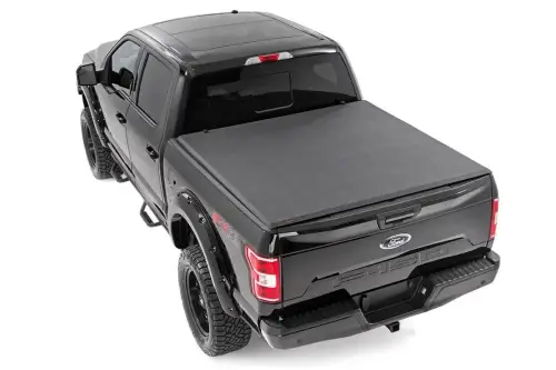 Rough Country - 41501550 | Rough Country Soft Tri-Fold Bed Cover (2001-2003 F150 Pickup 2WD/4WD | 5'7" Bed)