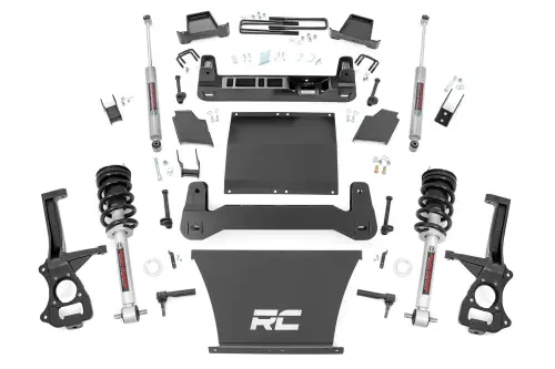 Rough Country - 27532 | Rough Country 4 Inch Lift Kit N3 Struts / N3 Rear Shocks (2019-2025 Silverado, Sierra 1500 AT4 / Trail Boss 4WD | 4.3L, 5.3L, 6.2L Gas Engine)
