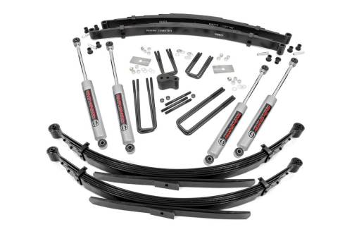 Rough Country - 335.20 | 4 Inch Dodge Suspension Lift Kit w/ Premium N3 Shocks (Dana 44)