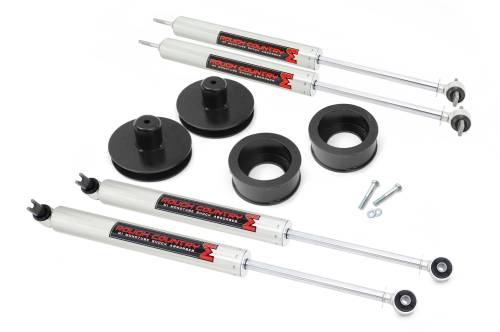 Rough Country - 65840 | Rough Country 2 Inch Lift Kit With Spacers For Jeep Wrangler TJ | 1997-2006 | M1 Shocks