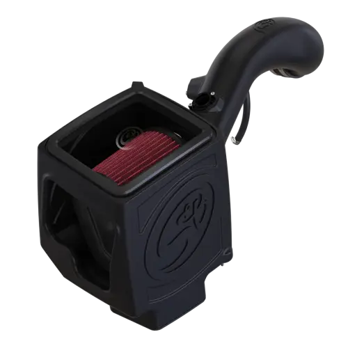 S&B Filters - 75-5061-1 | S&B Filters Cold Air Intake (2009-2015  GM Silverado/ Sierra 2500 / 3500 6.0L) Cotton Cleanable Red