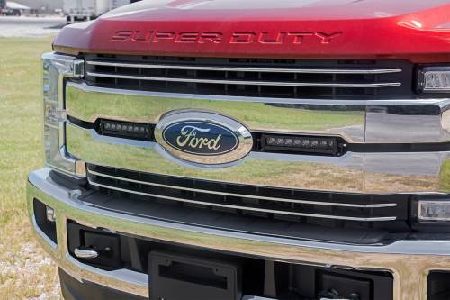Rough Country - 70697 | Ford 8in LED Grille Kit | Black Series (17-19 F-250 Lariat)