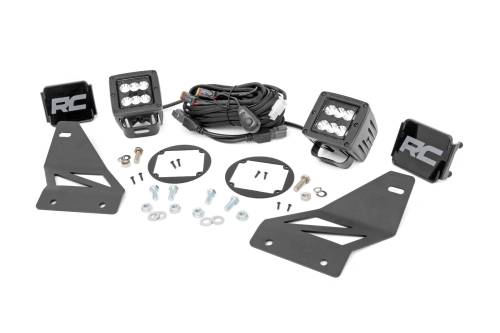 Rough Country - 71023 | Nissan LED Fog Light Kit | Black Series (05-20 Frontier)