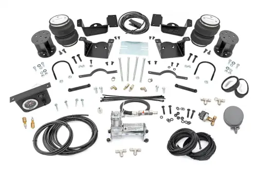 Rough Country - 100345C | Rough Country Air Spring Kit For Chevrolet 2500 / 3500 | 2020-2023 | For Model With 3-5" Lift, Includes Onboard Air Compressor