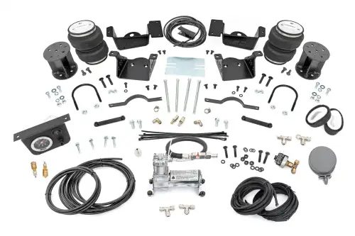 Rough Country - 100345C | Rough Country Air Spring Kit | 3-5 Inch Lift with Onboard Air Compressor (2020-2025 Silverado, Sierra 2500 HD, 3500 HD 2WD/4WD)