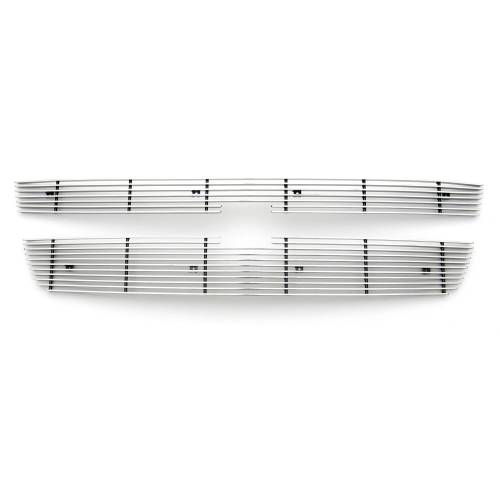 T-Rex Billet - 21106 | T-Rex Billet Series Grille | Horizontal | Aluminum | Polished | 2 Pc | Overlay